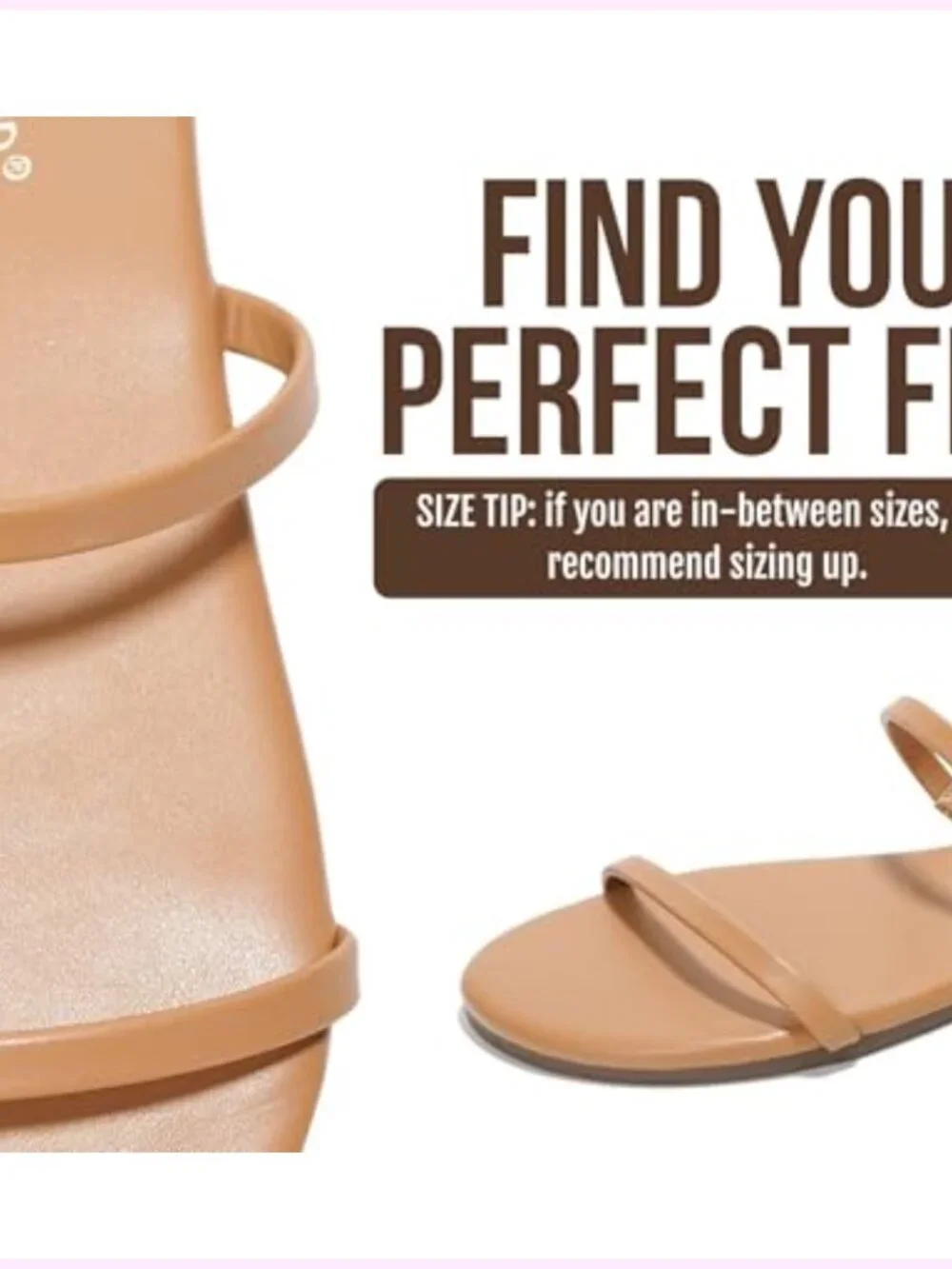 Memory Foam Insole Eco-Crafted Leather Double Strap Slide Sandals